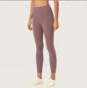 Yoga-Outfit Neue doppelseitige gebürstete Hose für Frauen hautfreundlich und nackt abgeschnitten Hohe Taille Hüftheben Drop Lieferung Ot5Vm