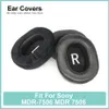 Oortelefoon Oorkussen Voor Sony MDR7506 MDR 7506 Hoofdtelefoon Oorkussens Eiwit Velours Schapenvacht Pads Foam Oorkussens Zwart Comfortabel