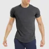 Lu Lu Outdoor T-shirt da uomo da uomo Yoga Outfit Quick Dry traspirante Sport Top da uomo manica corta per Fiess Fie