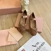 2024 Ballet Flat Paris Ballet Designer Professional Dance Shoes Satin Ballerinas Mm Platform Bowknot Grunt Mouth Single Shoe Flat Sandaler Women Dance Shoes 35-40