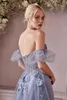 Luxury Princess Prom Birthday Dress 2024 Off Shoulder 3D Flower Embroidery Beads A-Line Long Evening Formal Party Glowns Vestido de Feast Robe de Soiree