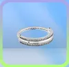 Nuovo arrivo Clear CZ Diamond Flipping Wedding Ring scatola originale per anelli di fidanzamento con cuori in argento sterling 925 Set4775010