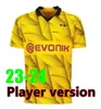 23 24サッカージャージReus Dortmunds 2023 2024ボルシアサッカーハラ​​ーサッカーシャツ
