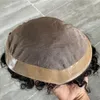 8mm Afro Toupee Man Dokuma Birimi Siyah Erkek Kinky Kıvırcık 100 İnsan Saçı Afrikalı Amerikan Toupees Erkekler İçin Mono Dantel 231226 civarında