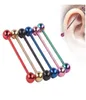 316L Body Piercing Jewelry Mix Color Titanium Anodized 14G 38Mm Industrial Barbell Ear Plug Tunnel Body Jewelry Tragus Earring Pie9576653