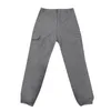 Calças femininas Sweatpants Mulheres 2023 Primavera Outono Plus Size Carga Sólida Zipper Bolso Design Sem Cinto Largo