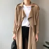 Elegant long windbreaker for women, double jacket for women