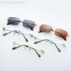Designer Carti Solglasögon Catier New Kajia Frameless för män och kvinnor Tide Small Square Optical Glasses