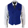 Lapel Steampunk Woolen Cloth Gilet Men Double Breasted Vest Male Men's Formal Suit Social Suits Blazer Clothing