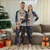 2024 Familj Julmatchande outfit tryckt pyjamas uppsättning för baby pojkar flickor vinterkläder mamma och dotter pappa sömnkläder 231225