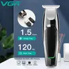 Trimmer VGR Hair Trimmer Professional Hair Clipper Cordless Hair Cutting Hine uppladdningsbar elektrisk 0mm rakhine för män V030