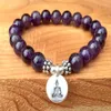 SN1062 Top Amethist Armband Yoga Vrouwen Amethist Sieraden Chakra Healing Kristallen Verslavingen Slapeloosheid Pols Mala Kralen Jewelry193H