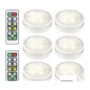 Light Cabinet Light 6-pack draadloze led-puck-verlichting met afstandsbediening Dimbare verlichting Batterij-aangedreven kast Onder telling Otbvy