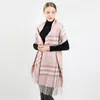 Plaid scarf Women Winter 2024 new men's scarf Autumn Winter women classic English wool cashmere scarf