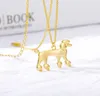 Mignon caniche pendentif collier ras du cou chaîne en or collier femmes charme simple colliers chien en acier inoxydable nouveau bijoux de fiançailles5128316