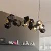 Modern Metal Creative Pendant Light For Living Room Matsal Cirkulär design Hängslampor Heminredning Belysning Fixturer299D