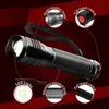 1pc High Lumens 슈퍼 브라이트 LED 손전등, 강력한 방수 초점 확대 가능 손전등, 실외 활동 비상용 (배터리 포함되지 않음)