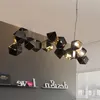 Modern Metal Creative Pendant Light For Living Room Matsal Cirkulär design Hängslampor Heminredning Belysningsarmaturer255k