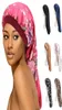 Women Baggy Cap Long Hair Sock Cap tryckt Sleep Hat Wrap Night Hair Care Bonnet Nightcap Wide Band Elastic Satin Headcover4615081