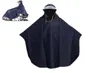 Mens Womens Cycling Bicycle Bike Raincoat Rain Cape Poncho Hooded Windproof Rain Coat Mobility Scooter Cover Navy Blue T2001174426860