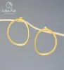 Lotus Fun 18K Gold Minimalism Big Round Circle Dangle Earrings For Women 925 Sterling Silver Statement Jewelry Trend 2110136824412