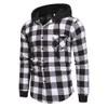 2023 nova moda masculina outono casual camisas xadrez manga longa algodão de alta qualidade pulôver com capuz masculino inverno topo