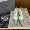 2024 Designer women's classic high spring/summer bow tie women's heels and sandals are very popular Triangle tag have box