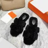 디자이너 Oran Sandals 울 슬리퍼 플랫 슬리퍼 모피 슬라이드 실내 솜털 모피 최고의 품질 따뜻한 겨울 가정용 샌들 박스 크기 35-42