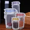 Zipper Bags Food Storage Snack Sandwich Reusable Airtight SealBags Food Saver stand up Bags Famgb Vklsd