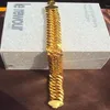 BRACCIALE a maglie cubane Big Miami Spessore 25mil G F Catena in oro massiccio Lussuosa pesante218k