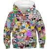 Kazak kazak çocukları harajuku anime karikatür hoodies kawaii kıyafetler erkek kız 3d kapüşonlu sweatshirts çocuklar sonbahar bahar 220924