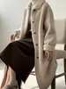 Imitation lamb wool long coat for women's winter coat