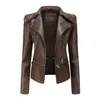 0C448m40 Women's Jacket Faux Leather Multi Pochette Accessories Spring and Autumn Fashion Casual Coat