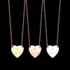 Not Faded Stainless Steel Simple heart Pendant Necklaces Silver Rose Colors Gold Plated Classic Style Logo Printed Women Designer 2076