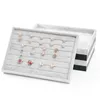 Sammet stapelbar smyckesfackring och halsband displayfack smycken arrangörsbox för butik förvaring örhänge hållare stativ 231227