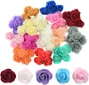 100 Pack 7cm Artificial Rose Flowers Rose Head Bulk Stemless Fake Foam Roses For Wedding Decorations Bouquets