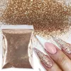 9pcs Total de 450g Bulk Fine Glitter Nail Art Pó ouro prata prata brilhante Pigmento de cor metálica para manicure DIY Design Decorações S 231227