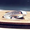 Pierścienie klastra ral s925 srebrny pierścień dla kobiet biały naturalny 1,5 diamentowy kamień szlachetny Bizuteria oryginalna biżuteria anillos
