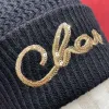 Tasarımcı Beanie Lüks Örme Yün Şapka Moda Sıradan Erkek ve Kadın Sonbahar/Kış Termal Şapkası Altın Logo Yünlü Cap Kaliteli Hediye G2312282PE-3