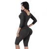 Fajas Colombianas Body Shaper para mujer Soporte para senos Lado Manga larga Control de barriga Body largo Fajas Entrenador de cintura 231226