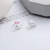 Boucles d'oreilles 200FR ZFSILVER S925 Argent Mode Coréenne Tendance Luxe Rose Colle Belle Boucle D'oreille Charmes Bijoux Fille Femmes Match-all