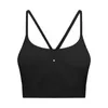 LU Hollow Sexy Back Yoga Bra Blot And Wide Gathering Shock-proof Running Sports Unterwäsche Top