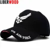 Liberwood US Air Force Caps Tactical Operator Hats Retired Cap 3D刺繍帽子調整可能なボール男性女性231226
