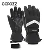 Copozz Winter Ski Gloves Men防水暖かいスノーモービルグローブ女性は、タッチスクリーン機能でサーマルスノーグローブを厚くします231227