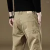 Мужские брюки, одежда, рабочие брюки-карго, хлопковые однотонные брюки, корейские джоггеры, серые повседневные брюки цвета хаки, мужские размеры 29-36