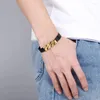 Bracelet Simple Personnalité Japonaise Et Coréenne Pour Hommes Bracelet En Acier Inoxydable Tissé Ouverture Élégante En Forme De C Maille Élastique Titane Stee