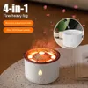 360 ml luftfuktare vulkanisk flamma aromdiffusor Essential Oil USB Portable With Smoke Ring Night Light Lamp Fragrance 231226