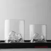 Stora 3D-berg japanska whiskyglasögon gammaldags whisky rock glas whisky-glas trä presentförpackning vodka tumbler vin cup 231226