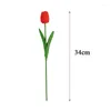 Decorative Flowers Tulip Artificial PU Real Touch Tulips Bridal Bouquet Gift Fake Flower For Wedding Party Room Vase Home Garden Decoration