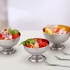 Servis uppsättningar 1 st rostfritt stål sallad kopp glass skål dessert frukt snack godis